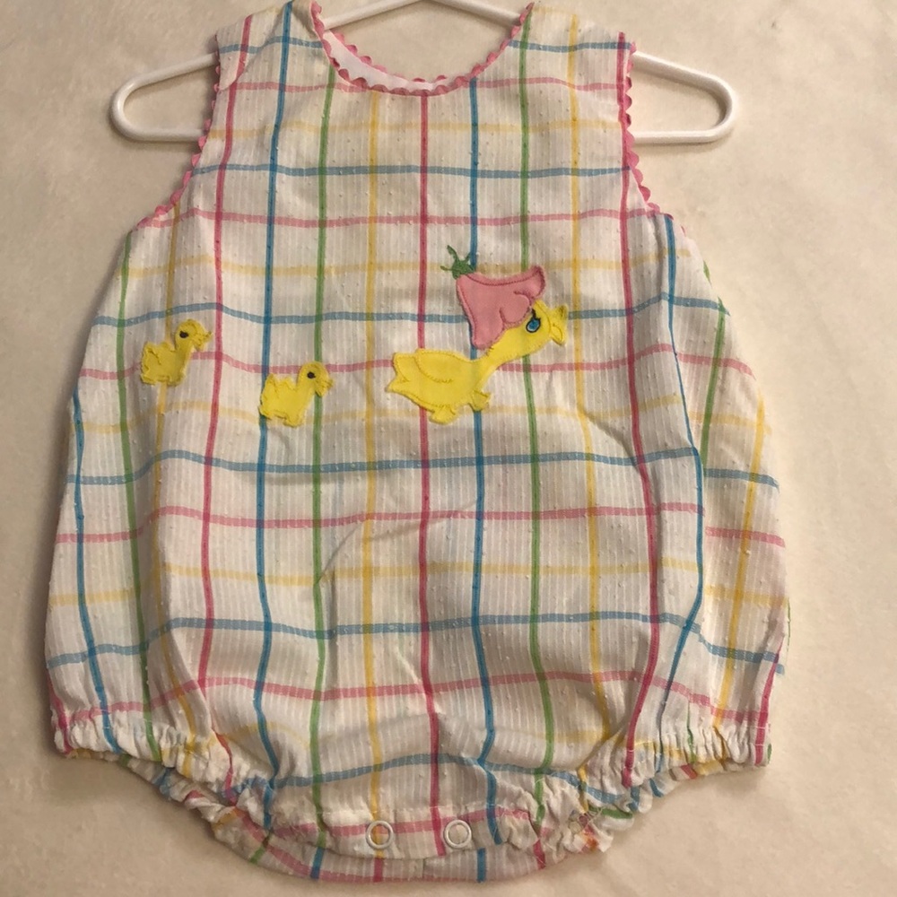 Vintage Duck Easter Girls Onesie
